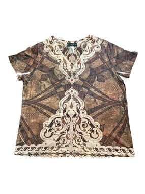 APPROPRIATE BEHAVIOR boho plus size 2X top (18W-20W)